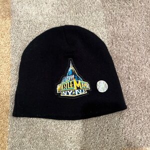 New Vintage Black WWE WrestleMania Ski Cap